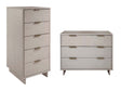 Granville 2-Piece Tall Narrow and Standard Dresser Set in Light Grey by Manhattan Comfort at Eve Furniture