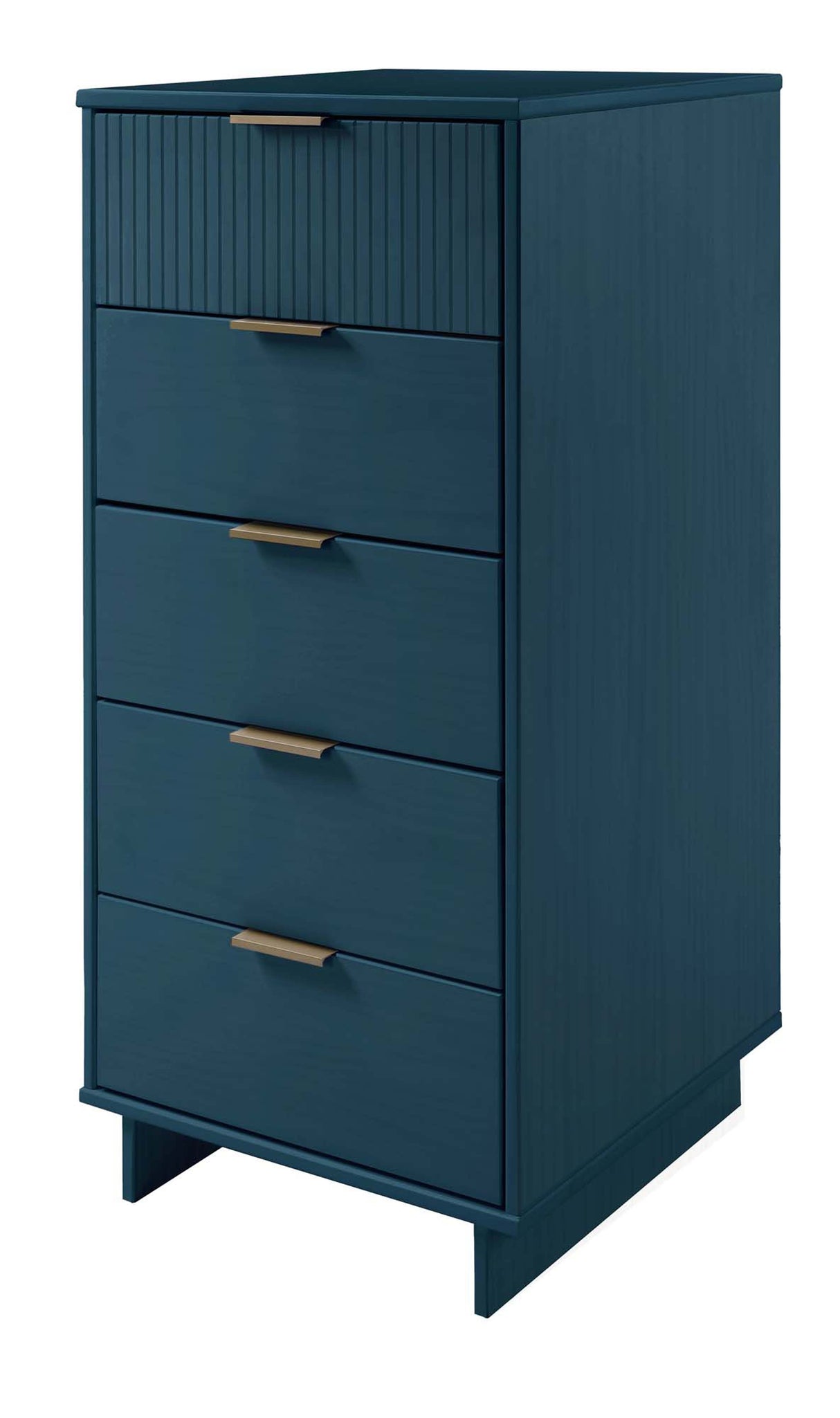 Granville 2-Piece Tall Narrow and Standard Dresser Set in Midnight Blue by Manhattan Comfort at Eve Furniture