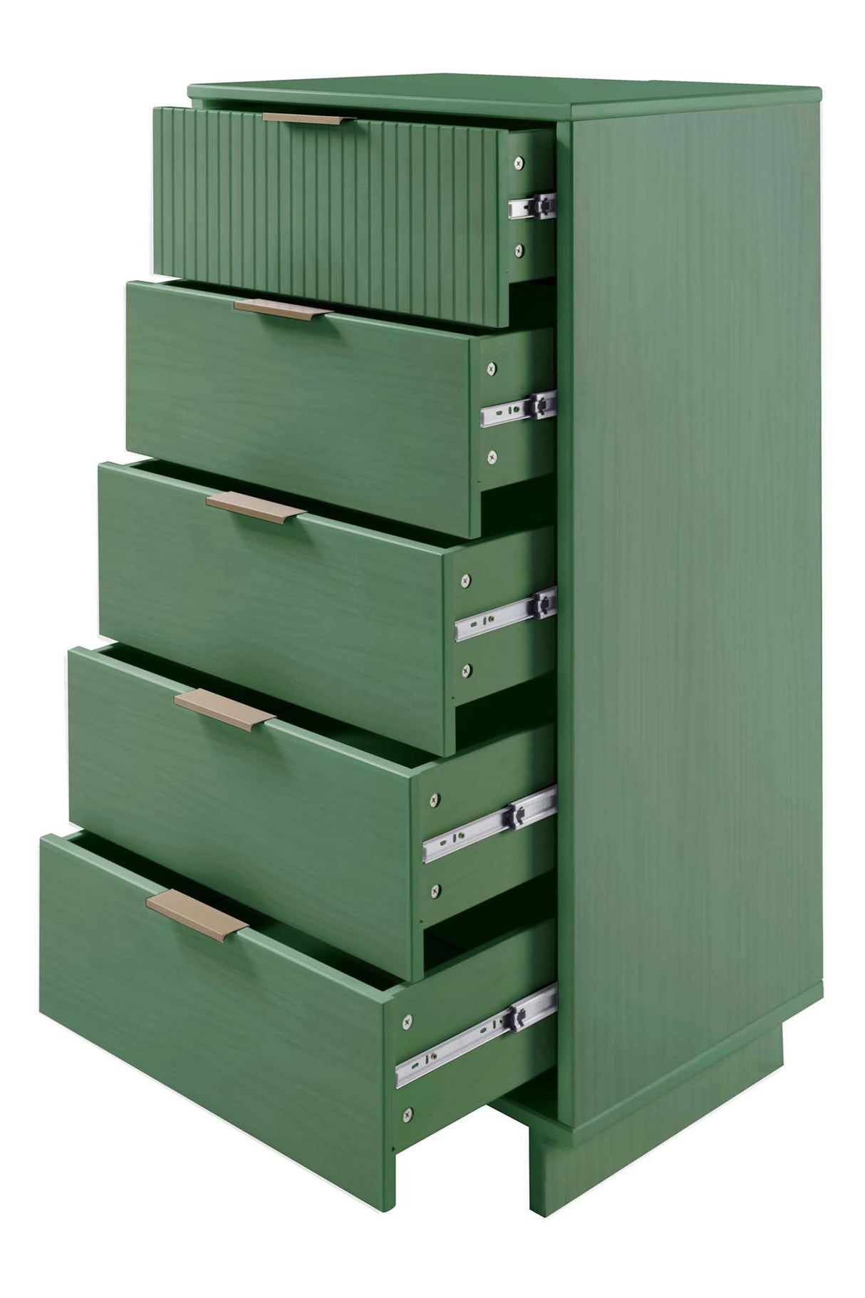 Granville 2-Piece Tall Narrow and Standard Dresser Set in Sage Green by Manhattan Comfort at Eve Furniture