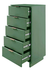 Granville 2-Piece Tall Narrow and Standard Dresser Set in Sage Green by Manhattan Comfort at Eve Furniture