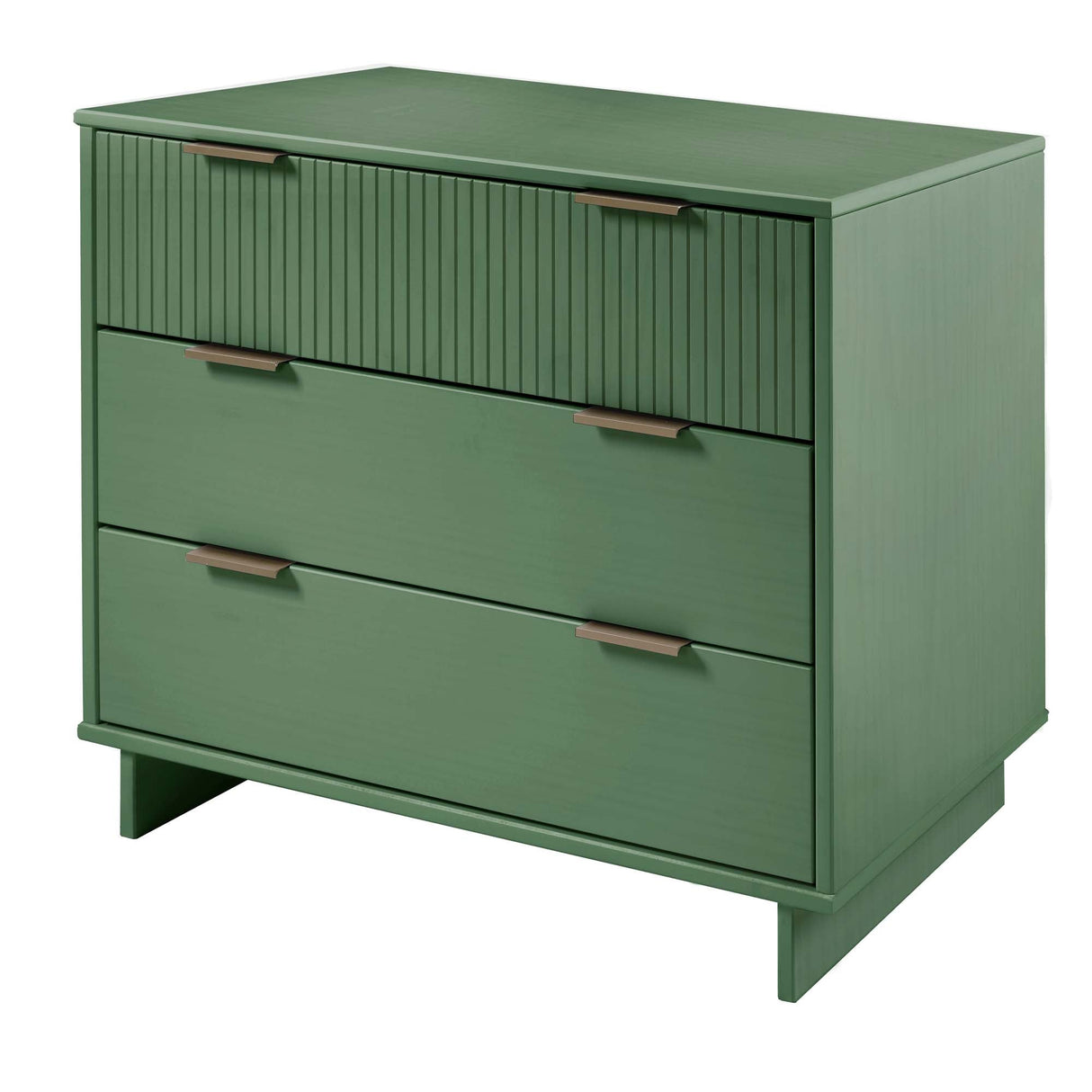 Granville 2-Piece Tall Narrow and Standard Dresser Set in Sage Green by Manhattan Comfort at Eve Furniture