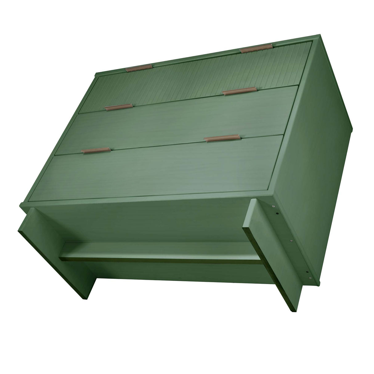Granville 2-Piece Tall Narrow and Standard Dresser Set in Sage Green by Manhattan Comfort at Eve Furniture