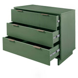 Granville 2-Piece Tall Narrow and Standard Dresser Set in Sage Green by Manhattan Comfort at Eve Furniture