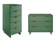 Granville 2-Piece Tall Narrow and Standard Dresser Set in Sage Green by Manhattan Comfort at Eve Furniture