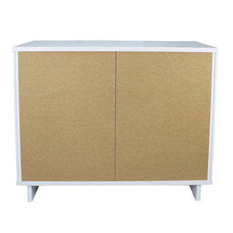 Granville 2-Piece Tall Narrow and Standard Dresser Set in White by Manhattan Comfort at Eve Furniture