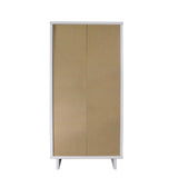 Granville 2-Piece Tall Narrow and Standard Dresser Set in White by Manhattan Comfort at Eve Furniture