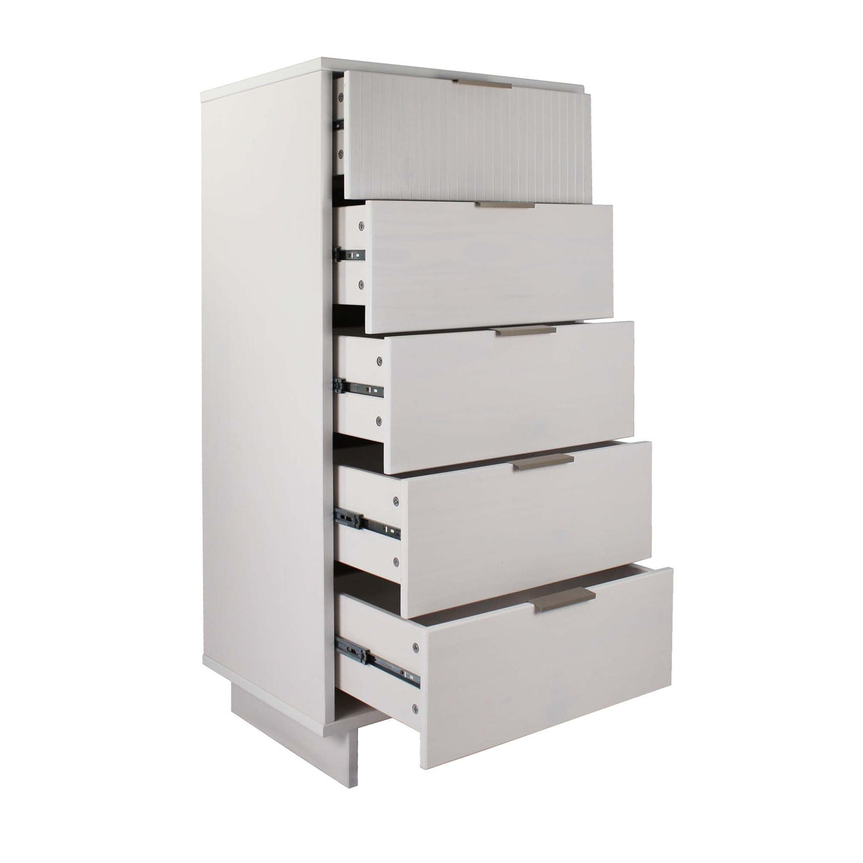 Granville 2-Piece Tall Narrow and Standard Dresser Set in White by Manhattan Comfort at Eve Furniture