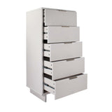 Granville 2-Piece Tall Narrow and Standard Dresser Set in White by Manhattan Comfort at Eve Furniture