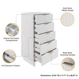 Granville 2-Piece Tall Narrow and Standard Dresser Set in White by Manhattan Comfort at Eve Furniture