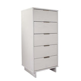 Granville 2-Piece Tall Narrow and Standard Dresser Set in White by Manhattan Comfort at Eve Furniture