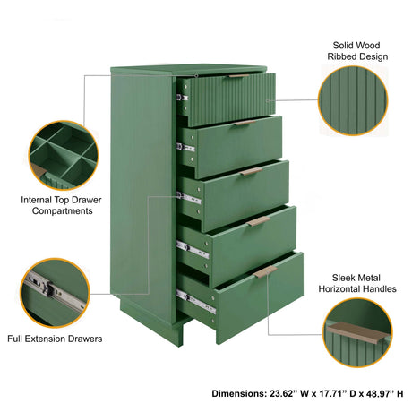 Granville 23.62 Chest in Sage Green by Manhattan Comfort at Eve Furniture