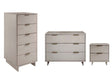 Granville 3-Piece Standard Dresser, Tall Narrow Chest and Nightstand Set in Light Grey by Manhattan Comfort at Eve Furniture