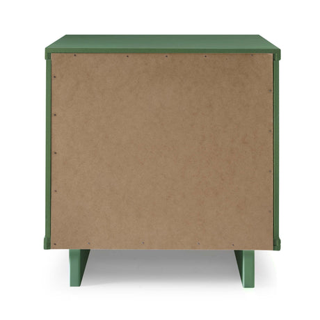 Granville 3-Piece Standard Dresser, Tall Narrow Chest and Nightstand Set in Sage Green by Manhattan Comfort at Eve Furniture