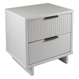 Granville 3-Piece Standard Dresser, Tall Narrow Chest and Nightstand Set in White by Manhattan Comfort at Eve Furniture