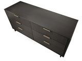 Granville 3-Piece Tall Narrow Chest, Double Dresser and Nightstand Set in Dark Grey by Manhattan Comfort at Eve Furniture