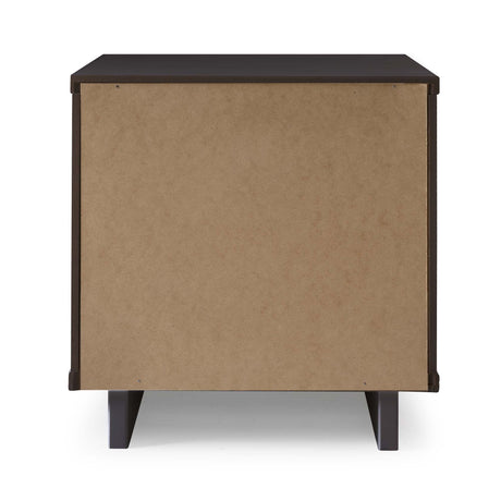 Granville 3-Piece Tall Narrow Chest, Double Dresser and Nightstand Set in Dark Grey by Manhattan Comfort at Eve Furniture
