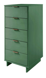 Granville 3-Piece Tall Narrow Chest, Double Dresser Set and Standard Dresser Set in Sage Green by Manhattan Comfort at Eve Furniture