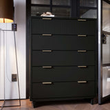 Granville 45.27 Tall Dresser in Black by Manhattan Comfort at Eve Furniture