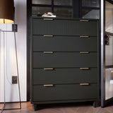 Granville 45.27 Tall Dresser in Dark Grey by Manhattan Comfort at Eve Furniture