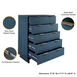 Granville 45.27 Tall Dresser in Midnight Blue by Manhattan Comfort at Eve Furniture