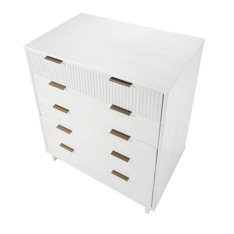 Granville 45.27 Tall Dresser in White by Manhattan Comfort at Eve Furniture