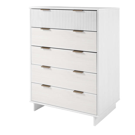 Granville 45.27 Tall Dresser in White by Manhattan Comfort at Eve Furniture