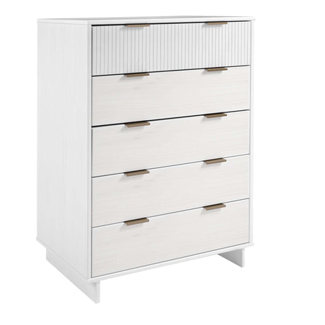 Granville 45.27 Tall Dresser in White by Manhattan Comfort at Eve Furniture