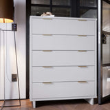 Granville 45.27 Tall Dresser in White by Manhattan Comfort at Eve Furniture