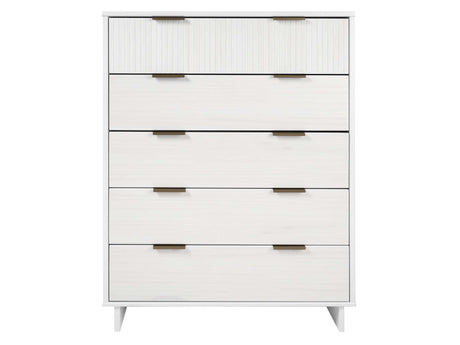 Granville 45.27 Tall Dresser in White by Manhattan Comfort at Eve Furniture