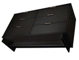 Granville 55.07 Double Wide Dresser in Black by Manhattan Comfort at Eve Furniture