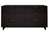 Granville 55.07 Double Wide Dresser in Black by Manhattan Comfort at Eve Furniture