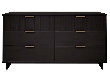 Granville 55.07 Double Wide Dresser in Black by Manhattan Comfort at Eve Furniture