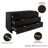 Granville 55.07 Double Wide Dresser in Black by Manhattan Comfort at Eve Furniture