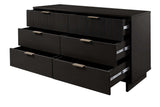 Granville 55.07 Double Wide Dresser in Black by Manhattan Comfort at Eve Furniture