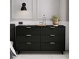 Granville 55.07 Double Wide Dresser in Black by Manhattan Comfort at Eve Furniture