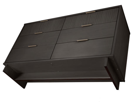 Granville 55.07 Double Wide Dresser in Dark Grey by Manhattan Comfort at Eve Furniture