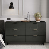 Granville 55.07 Double Wide Dresser in Dark Grey by Manhattan Comfort at Eve Furniture