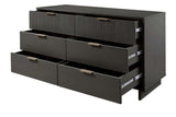 Granville 55.07 Double Wide Dresser in Dark Grey by Manhattan Comfort at Eve Furniture