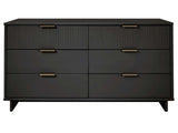 Granville 55.07 Double Wide Dresser in Dark Grey by Manhattan Comfort at Eve Furniture