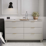 Granville 55.07 Double Wide Dresser in Light Grey by Manhattan Comfort at Eve Furniture