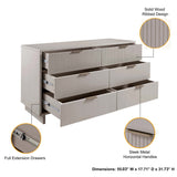 Granville 55.07 Double Wide Dresser in Light Grey by Manhattan Comfort at Eve Furniture