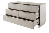 Granville 55.07 Double Wide Dresser in Light Grey by Manhattan Comfort at Eve Furniture