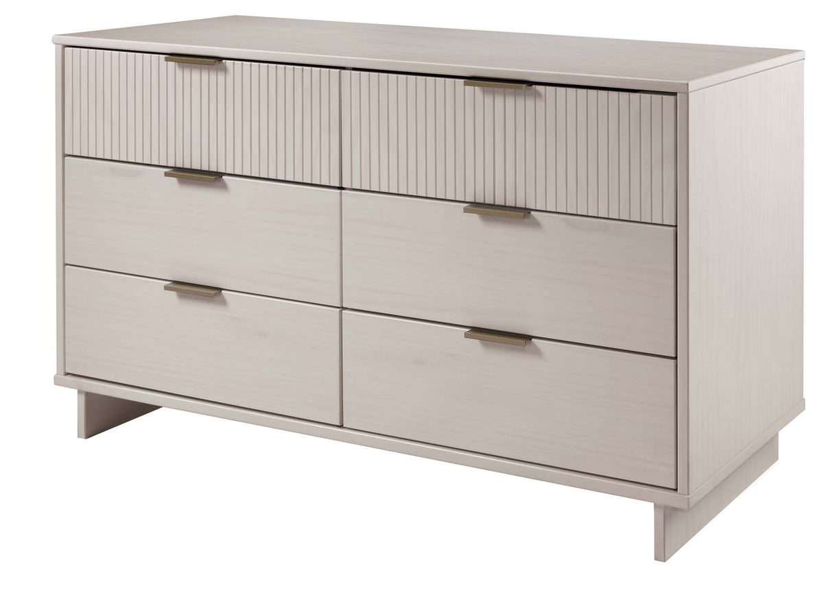 Granville 55.07 Double Wide Dresser in Light Grey by Manhattan Comfort at Eve Furniture