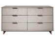 Granville 55.07 Double Wide Dresser in Light Grey by Manhattan Comfort at Eve Furniture