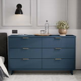 Granville 55.07 Double Wide Dresser in Midnight Blue by Manhattan Comfort at Eve Furniture