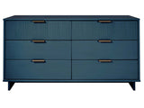 Granville 55.07 Double Wide Dresser in Midnight Blue by Manhattan Comfort at Eve Furniture