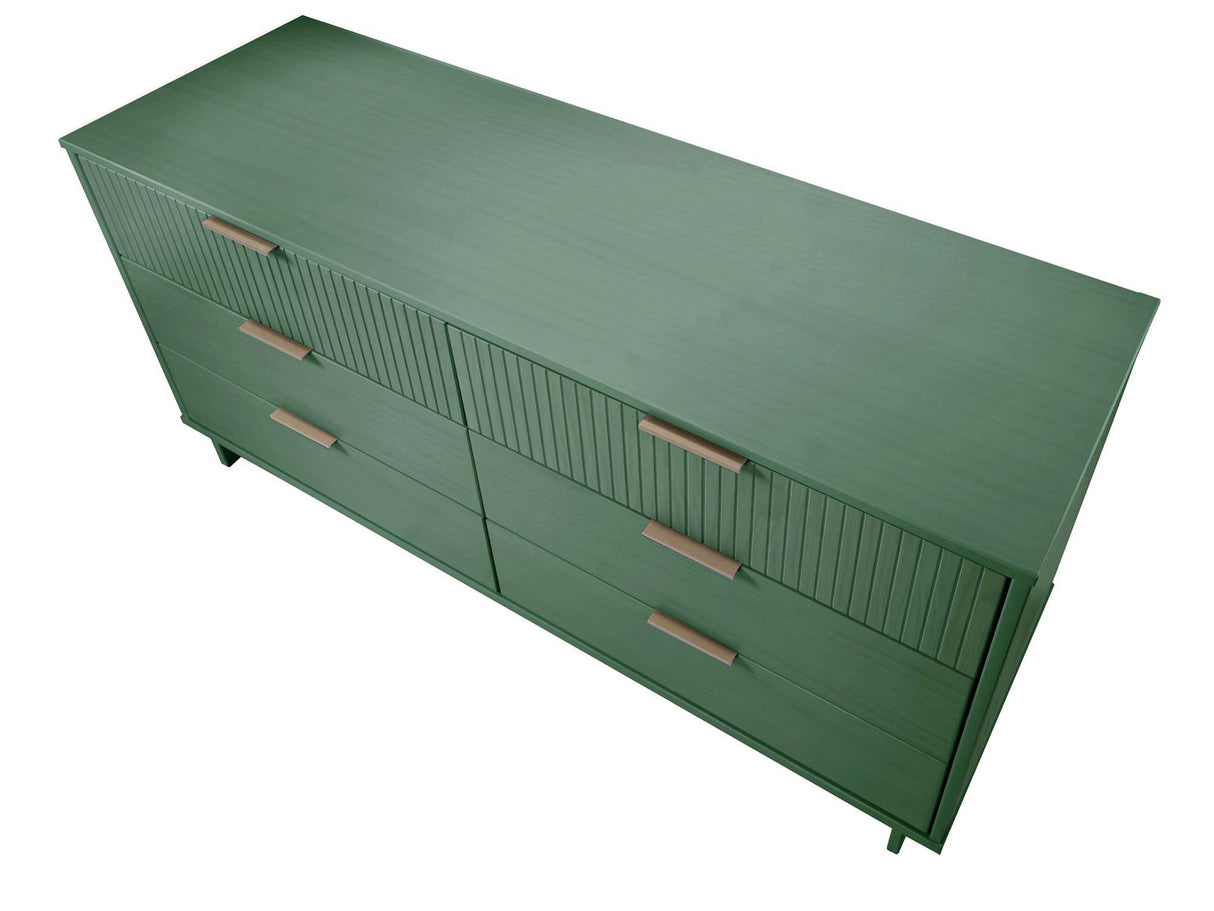 Granville 55.07 Double Wide Dresser in Sage Green by Manhattan Comfort at Eve Furniture