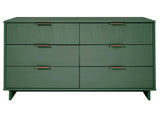 Granville 55.07 Double Wide Dresser in Sage Green by Manhattan Comfort at Eve Furniture