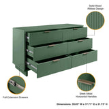 Granville 55.07 Double Wide Dresser in Sage Green by Manhattan Comfort at Eve Furniture