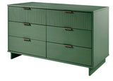 Granville 55.07 Double Wide Dresser in Sage Green by Manhattan Comfort at Eve Furniture